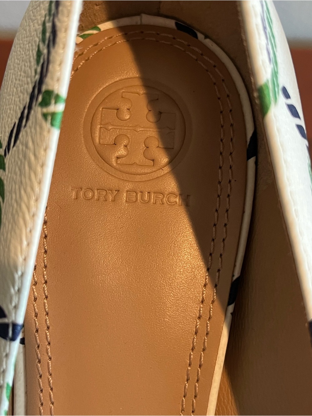 Tory Burch Maritime Block Heel Leather Pumps Green And Blue Nautical Rope Sz 10M - Picture 8 of 10